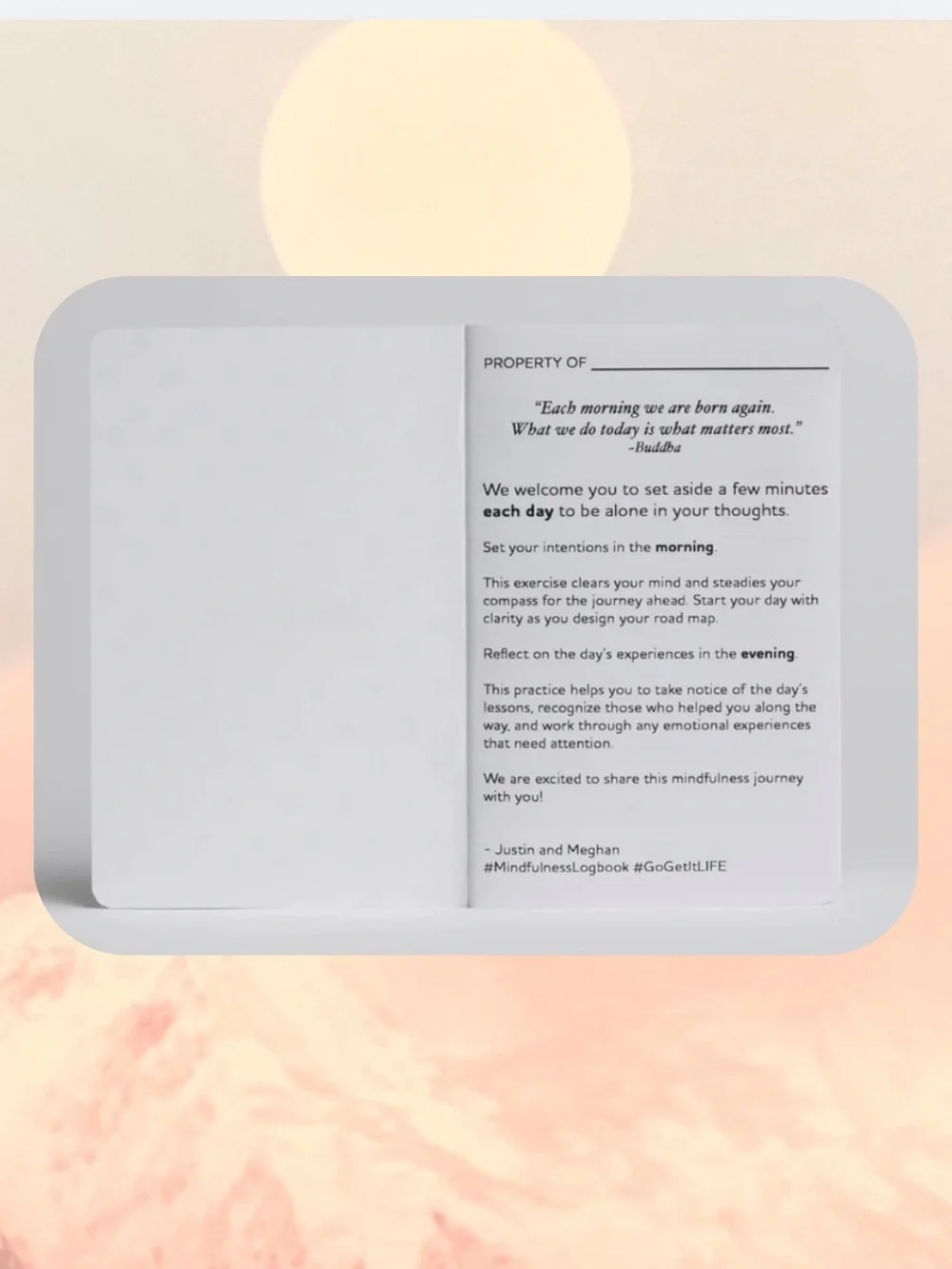 🎉handmade Mindfulness Logbook — pocket size, morning & evening reflections